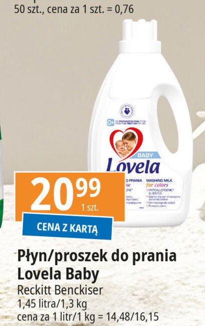 Mleczko do prania do kolorów Lovela promocja w Leclerc