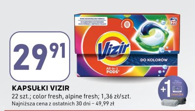 Kapsułki Vizir color fresh, alpine fresh promocja w Stokrotka