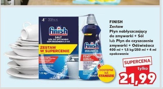 Płyn nabłyszczający + sól Finish nabłyszczacz promocja