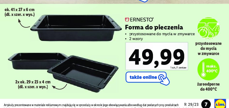 Forma do pieczenia 41 x 27 x 6 cm Ernesto promocja