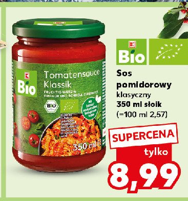 Sos pomidorowy K-classic bio promocja w Kaufland