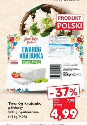 Twaróg krajanka półtłusty K-classic promocja