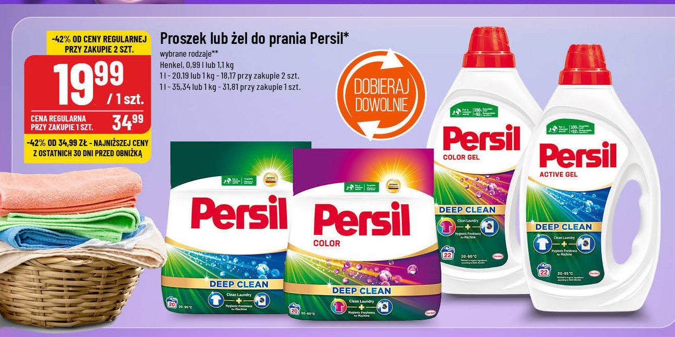 Żel do prania deep clean Persil active gel promocja