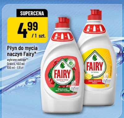 Płyn do mycia naczyń Fairy promocja w POLOmarket