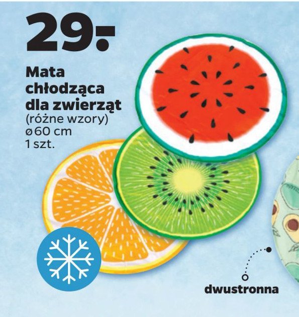 Mata chłodząca dla zwierząt 60 cm pomarańcza promocja