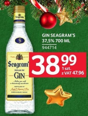 Gin Seagram's 37,5% 700 ML promocja w Selgros