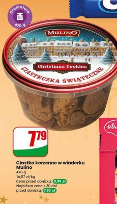 Ciastka korzenne w wiaderku Mulino promocja w Dino