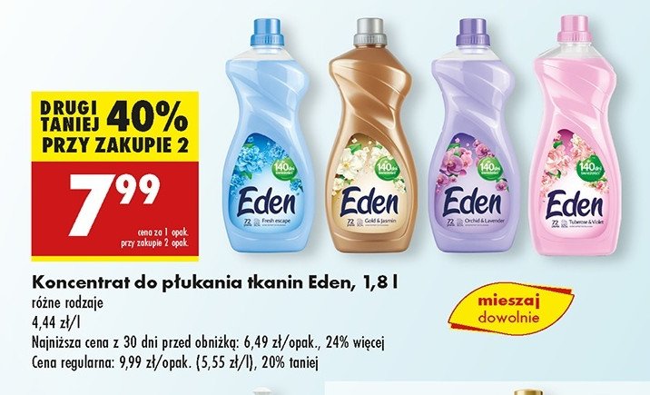 Płyn do płukania tkanin orchid & lavender Eden olejki naturalne promocja