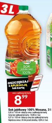 Sok jabłkowy 100% Wosana, 3 l promocja w Twój Market