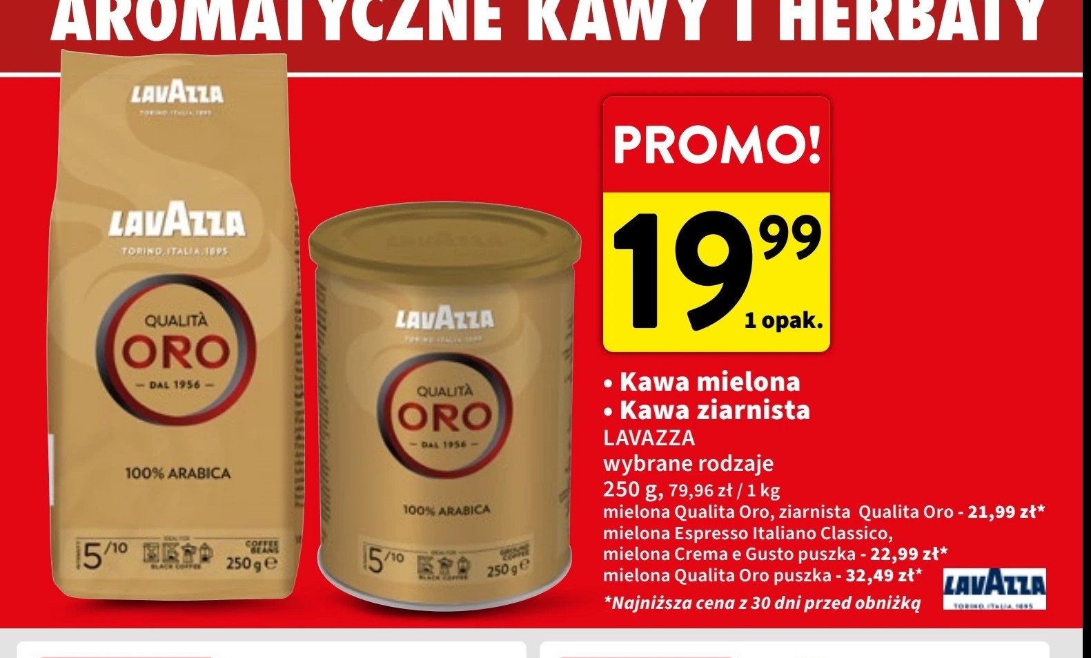 Kawa puszka Lavazza promocja w Intermarche