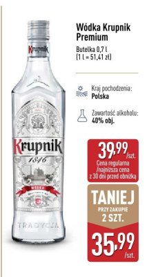 W贸dka Krupnik premium promocja w Aldi