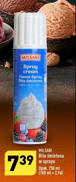 Bita 艣mietana w sprayu Milsani promocja