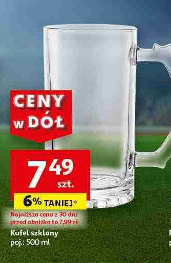 Kufel szklany 500 ml promocja