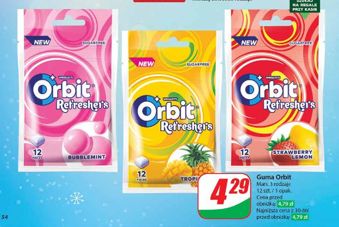 Guma do żucia tropical Orbit refresher's promocja