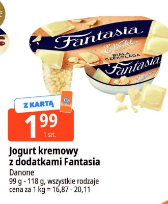 Jogurt kremowy z dodatkami Fantasia Danone promocja w Leclerc