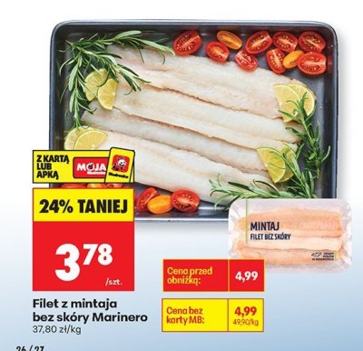 Filet z mintaja bez skóry  promocja w Biedronka