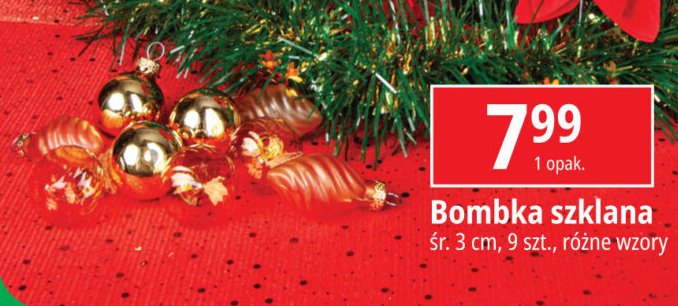 Bombki szklane 3 cm promocja