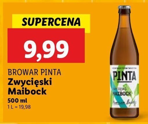 Piwo zwyci臋ski maibock Pinta promocja