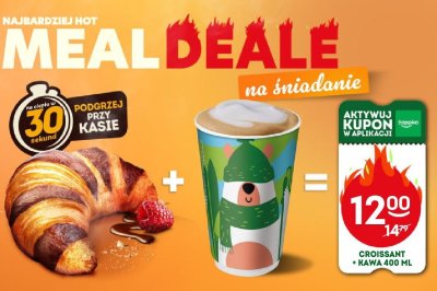 Croissant + kawa 400 ml promocja w Żabka