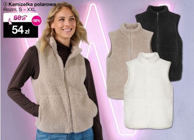 Kamizelka polarowa damska Rozm. S – XXL promocja w Woolworth