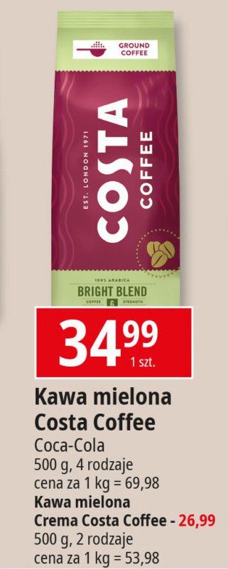 Kawa Costa coffee crema blend promocja w Leclerc
