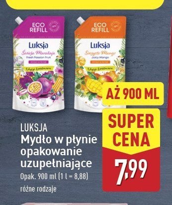 Mydło soczyste mango Luksja promocja w Aldi