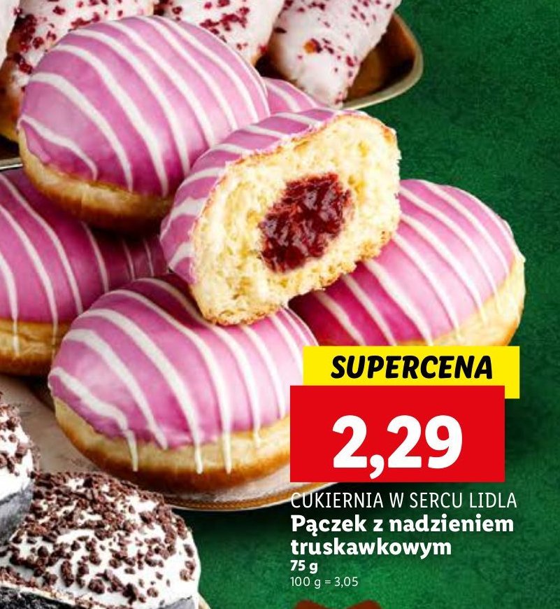 Pączek truskawkowy Cukiernia lidla promocja w Lidl