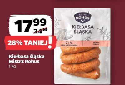 Kiełbasa śląska Mistrz Rohus promocja w Netto