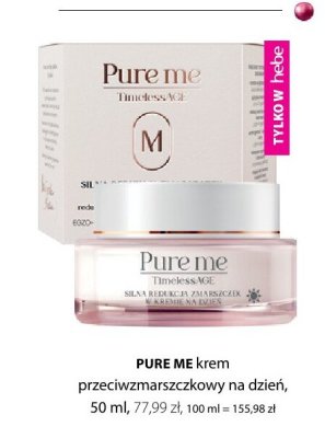 Krem przeciwzmarszczkowy na dzień PURE ME promocja w Hebe