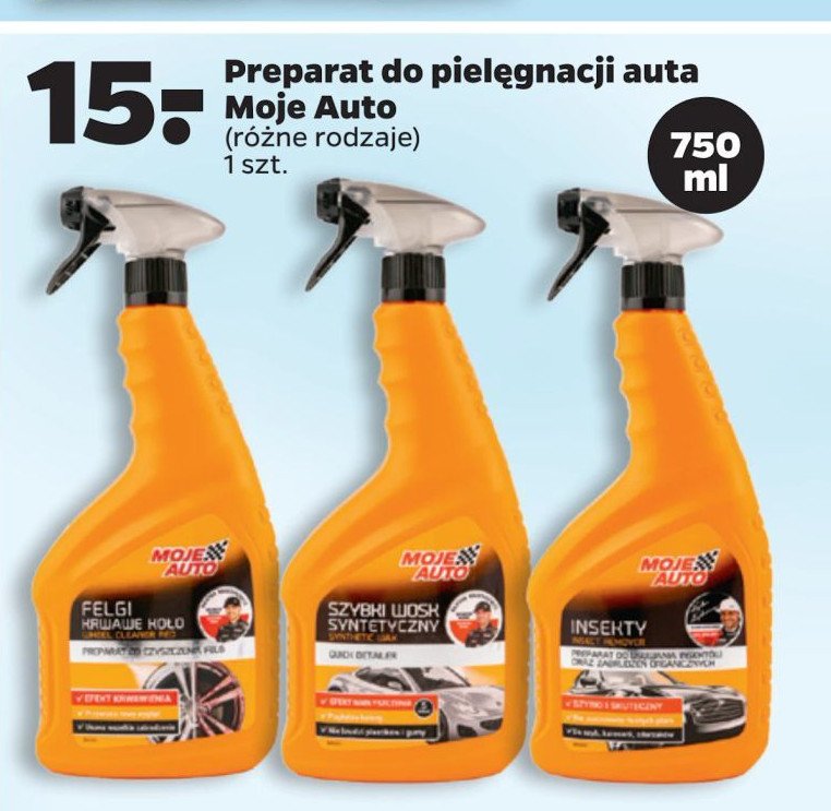 Preparat do usuwania insektów Moje auto promocja