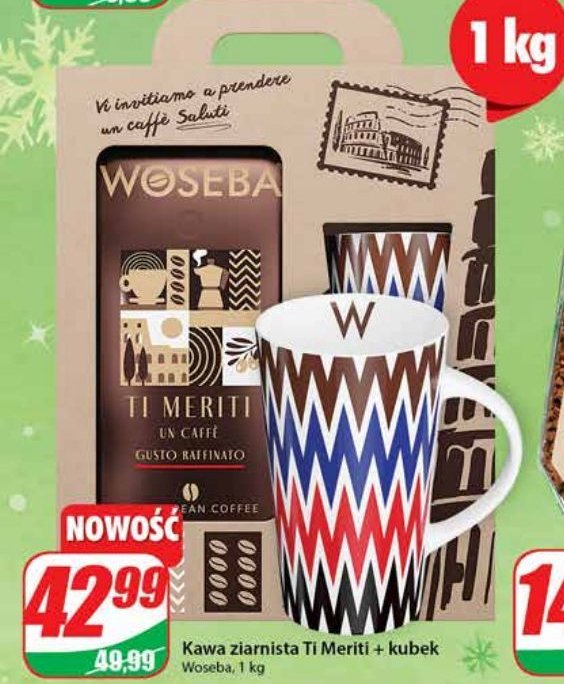 Kawa + kubek Woseba ti meriti gusto raffinato promocja
