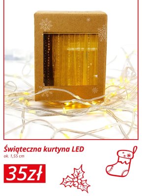 Świąteczna kurtyna LED promocja w KiK