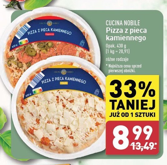 Pizza z kamiennego pieca 5 serów Cucina nobile promocja