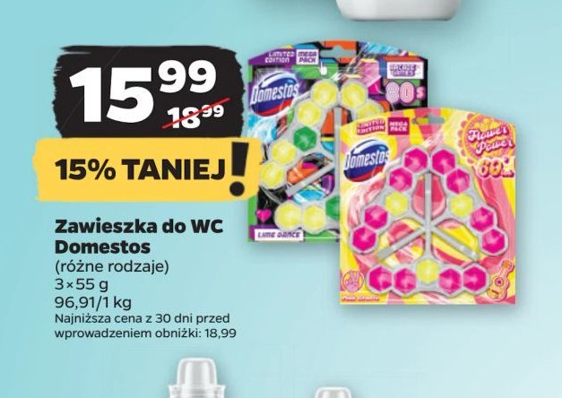 Kostka do wc 80's Domestos power5 promocja