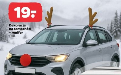 Dekoracja na samochód - renifer promocja w Netto