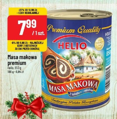 Masa makowa premium Helio promocja w POLOmarket