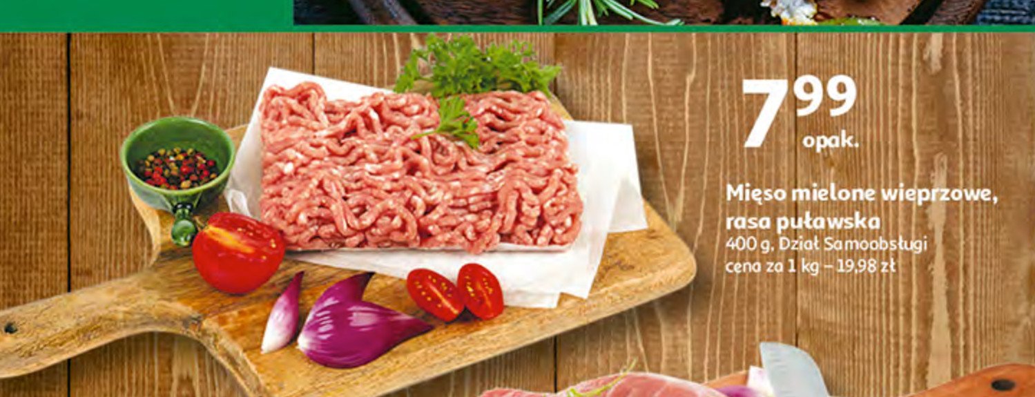 Mięso mielone wieprzowe rasa puławska Auchan promocja