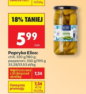 Papryka Elios chili promocja w Biedronka