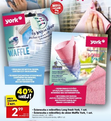 Ściereczka z mikrofibry do okien Waffle York 1 szt. promocja w Twój Market