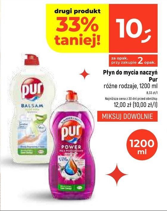 Żel do mycia naczyń grapefruit & cherry PUR POWER 3XACTION promocja