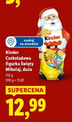Czekoladowa figurka Święty Mikołaj, duża promocja w Lidl