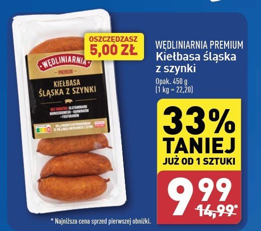 Kiełbasa śląska z szynki Wędliniarnia premium promocja