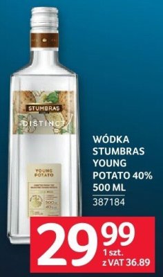Wódka Stumbras Young Potato 40% 500 ml promocja w Selgros