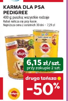 Karma dla psów z kurczakiem Pedigree junior promocja