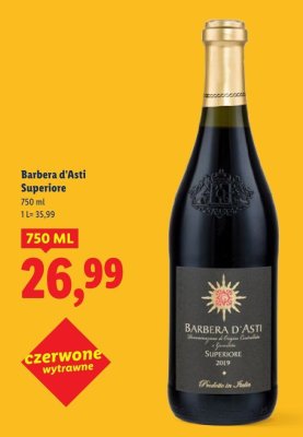 Wino Superiore 750 ml Barbera d'Asti promocja