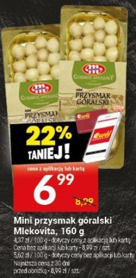 Mini przysmak góralski Mlekovita, 80/160 g, 2 rodzaje promocja w Twój Market