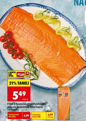 Filet z łososia atlantyckiego, porcja rodzinna, Marinero promocja w Biedronka