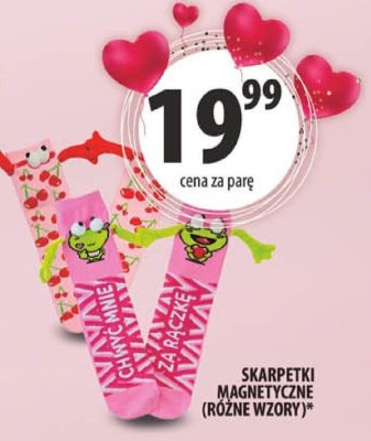 Skarpetki magnetyczne różowe promocja w Arhelan