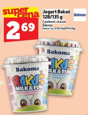 Jogurt Bakuś 128/135 g promocja w TOPAZ