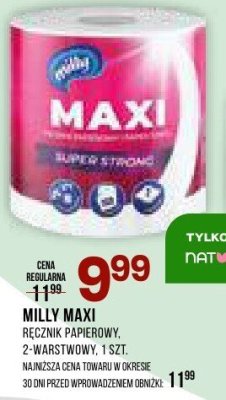 Ręcznik papierowy MILLY MAXI, 1 szt. promocja w Drogerie Natura
